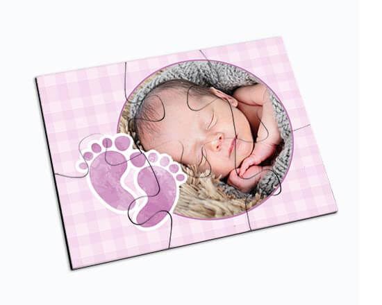 Puzzle magnetico con impronte rosa