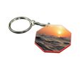 portachiavi rosso ottagonale personalizzato