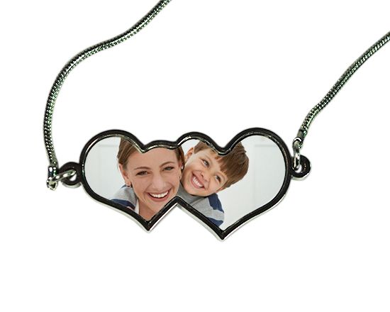 collana con due cuori personalizzata