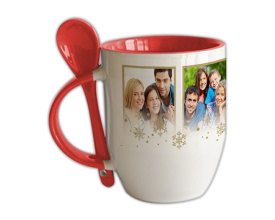 Tazza con Cucchiaino White Christmas