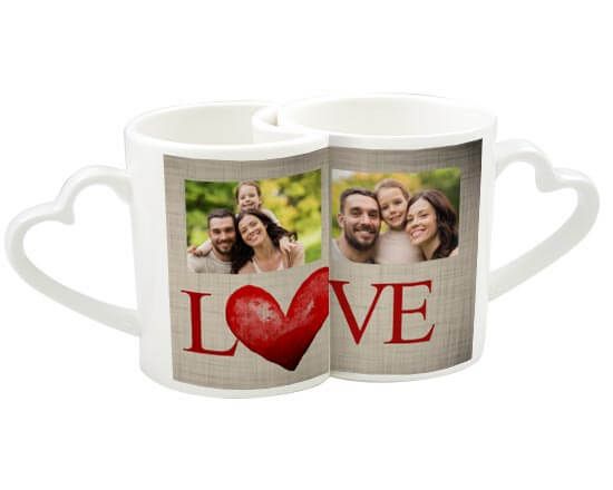 Tazza love con grafica romantica