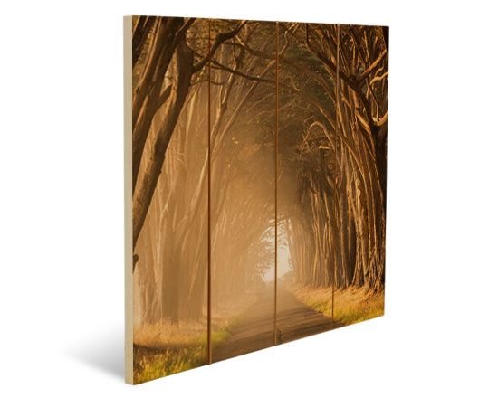 Stampa foto su listelli in legno verticali