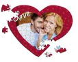 Puzzle cuore con grafica rossa