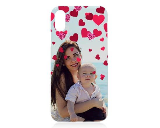 Cover iPhone X 3D Glitter Hearts