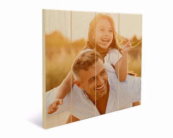 Stampa diretta a UV su listelli in legno verticali