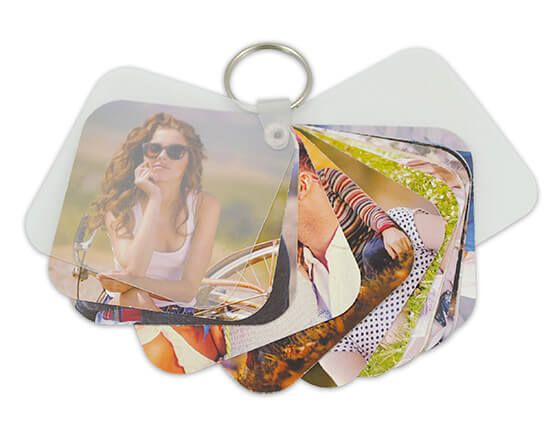 comoda apertura del Portachiavi fotolibro per visualizzare tutte le foto