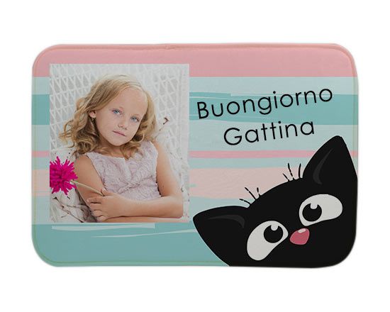 Scendiletto con grafica con micio