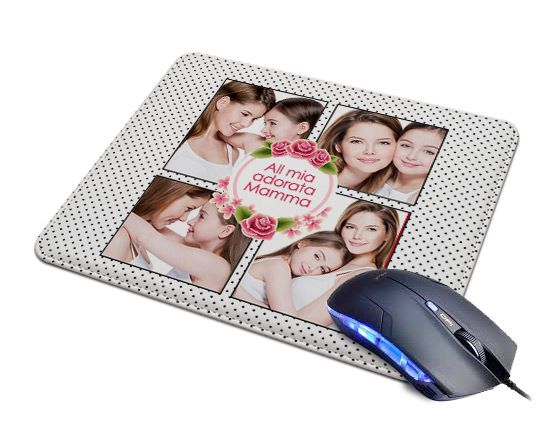 Tappetino Mouse in Pelle Collage di rose