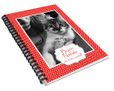 Agenda piccola con stelle e sfondo rosso
