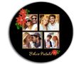 Puzzle legno rotondo Black collage