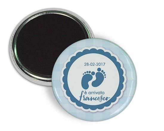 Magnete con piedini azzurri
