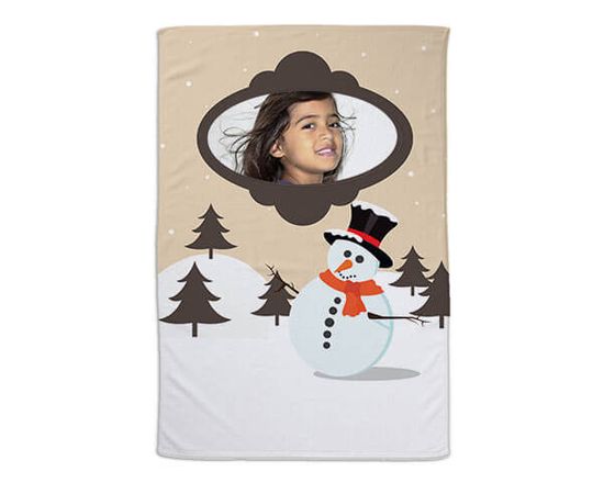 La grafica con pupazzo di neve per la tua coperta