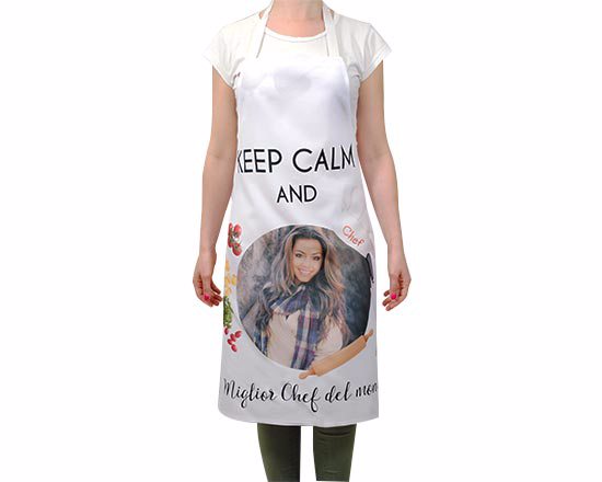 grembiule da cucina stampato con immagini