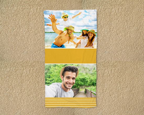 Decorazioni gialle per il tuo telo mare