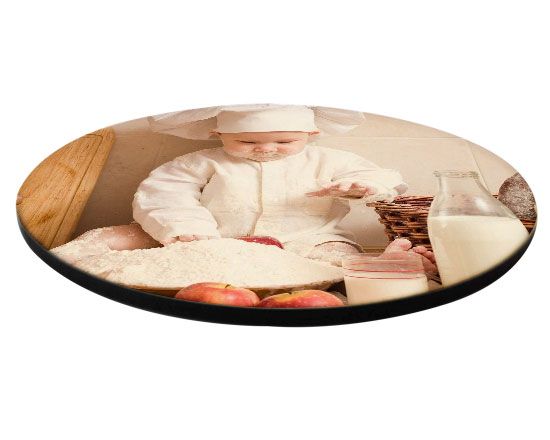 sottobicchiere masonite tondo con foto di un bimbo