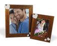 cornice foto in legno cuori bianchi