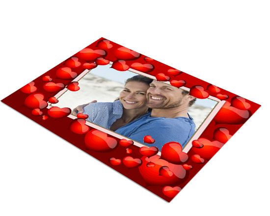 tovaglietta in tessuto con grafica cuori