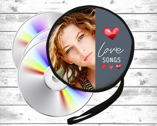 Porta cd con rafica love