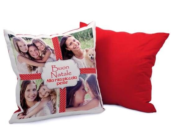 Cuscino poliestere con quattro riquadri