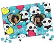 Puzzle A3 con panda stilizzati e cuori