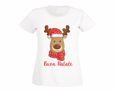 T-shirt donna in cotone Renna natalizia