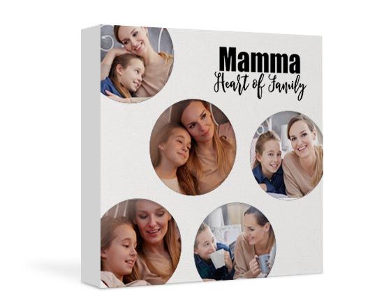 regala alla tua mamma una stampa su tela con le vostre foto