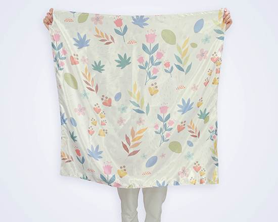 foulard personalizzato nel formato quadrato