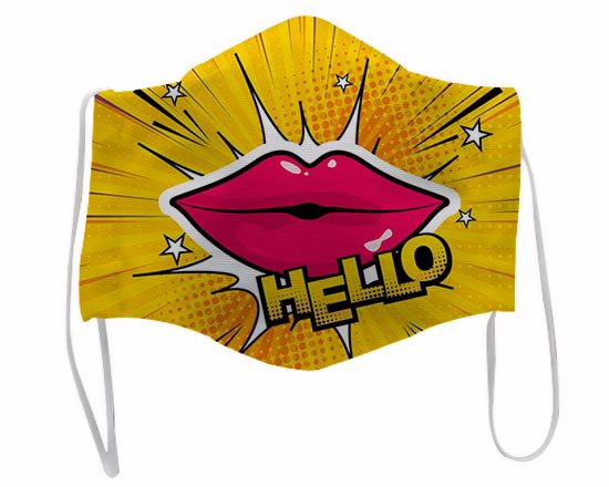Mascherina viso Pop Art