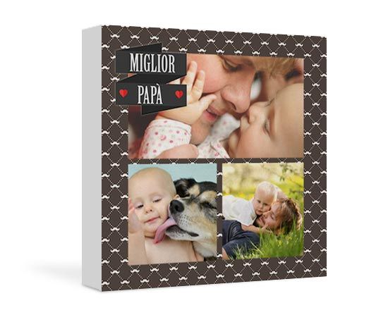 Foto Collage con baffi nel colore bianco