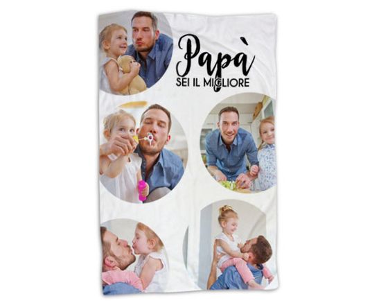 Fcto coperta con grafica collage bianca