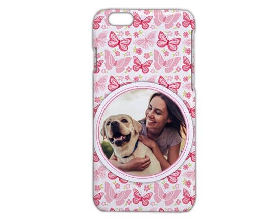 iPhone 6 cover 3D Farfalle rosa