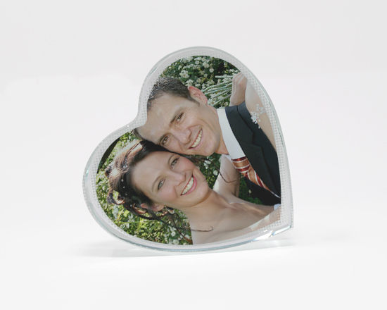 Cristallo Cuore con le tue foto stampate