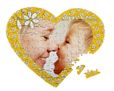 Puzzle cuore con margherite