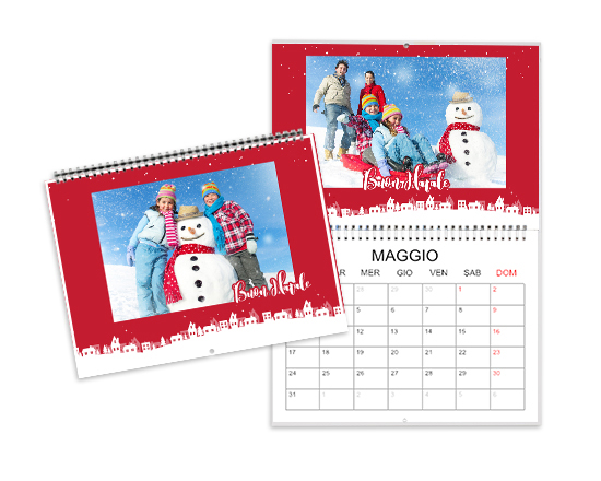 Calendario doppio Buon Natale personalizzabile