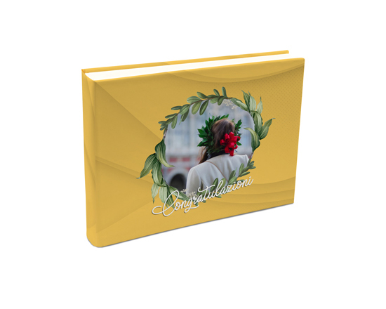 Album in tessuto 20x15 corona alloro