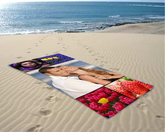 Con le foto dei tuoi viaggi potrai personalizzare il tuo telo mare creando un fantastico collage