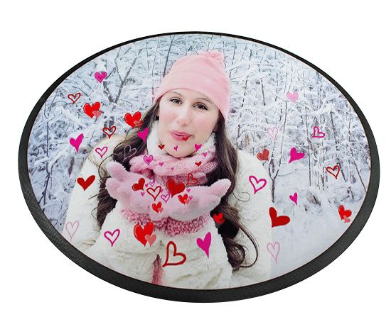 personalizza zerbino tondo in gomma