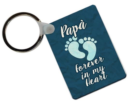 Portachiavi rettangolare con grafica per il papà