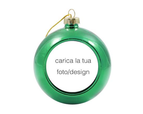 Palla di Natale in vetro colorato verde