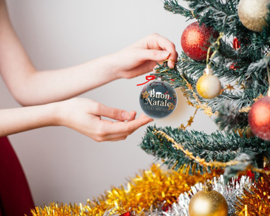 addobbo natalizio per albero pallina di natale