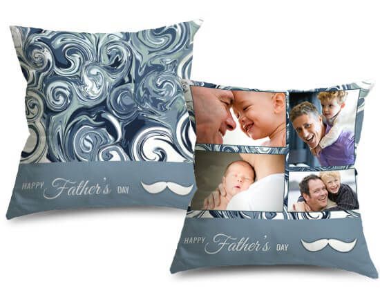 Cuscino quadrato con grafica con onde