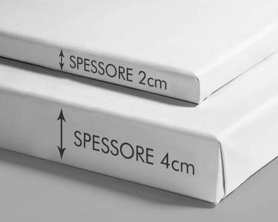 Spessore tela - 2 o 4 cm