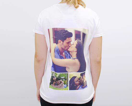 Crea il tuo collage di foto da stampare in alta risoluzione su t-shirt donna