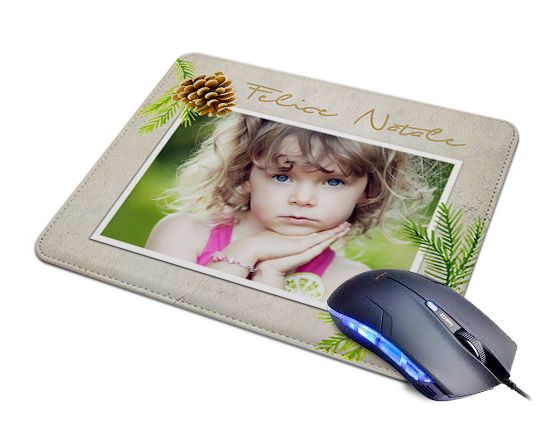 Tappetino Mouse in Pelle Pine cone