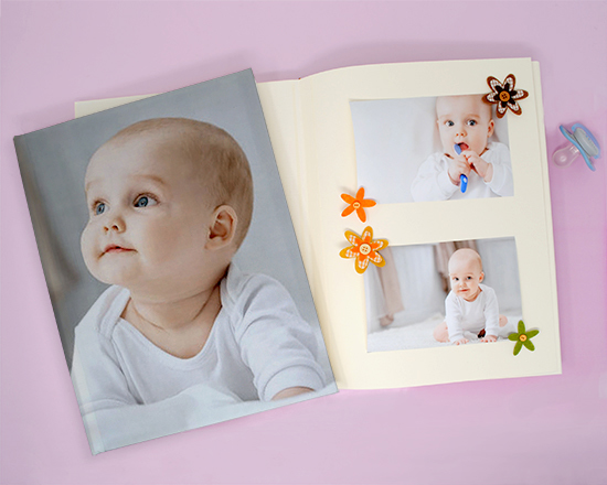 Album foto 24x30 cm con copertina stampata e veline interne