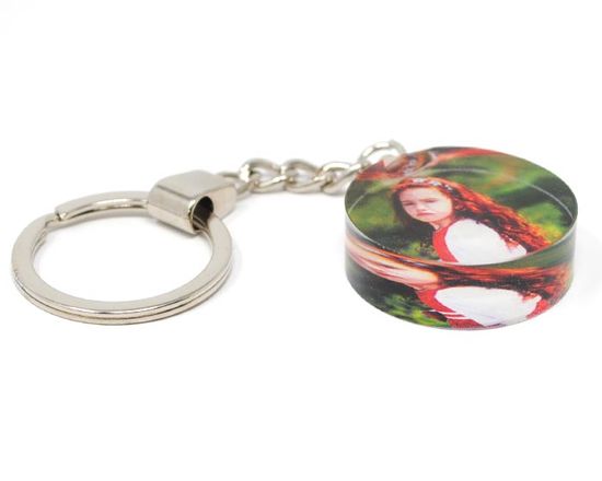 Portachiavi in Cristallo modello Cerchio con stampa immagini e foto