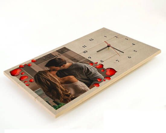 Personalizza Orologio su listelli in Legno Frame Love