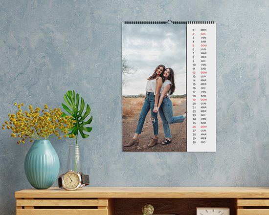 365 giorni in compagnia di chi ami con il Calendario Multipagina formato A3 stampato con foto
