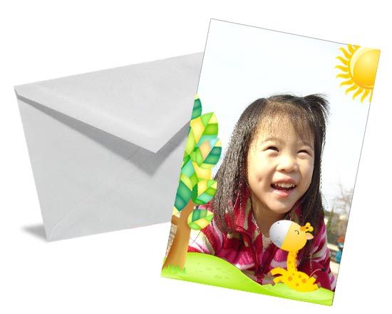 Biglietto personalizzato con grafica bambini