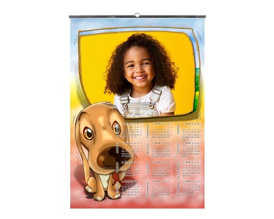 Calendario A3 pagina singola Lovely dog